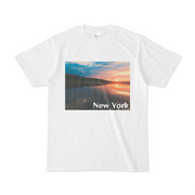 シンプルデザインTシャツ 湖ニューヨーク