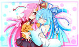 片メカクレ茜ちゃんとエチの原液葵ちゃんと