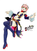 びっかめまぞく　せいせきたん【角あり・背景なし】