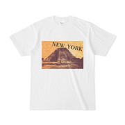 シンプルデザインTシャツ パンケーキ文明ニューヨーカー
