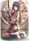 とっくに秋だけど今年の式ちゃん残暑見舞いイラスト2019(ニコ静画Ver.)