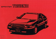 【切り絵】トヨタ スプリンタートレノ (AE86)