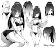 水着パーカー ニコニコ静画 イラスト