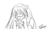 初音ミク＝д＝眼鏡っ娘にしてみた！