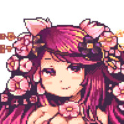 シュウメイギクのドット絵