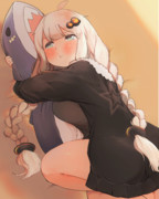 ふて寝するあかりちゃん。