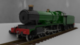 [Blender]グレート・ウェスタン鉄道 Hall class 蒸気機関車
