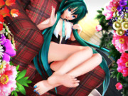 【今日のミクお姉さん】ミクお姉さんの ふんわりふとももおみあし♡