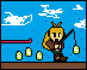 海で恐竜の卵を釣るマキ