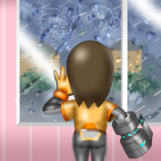 台風を気にするMii 射撃タイプ