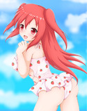 いちご柄の水着
