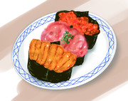 お寿司描いたよヽ(・∇・)ノ