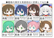 艦娘の漢字を英語表記に変換してみた。