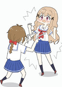 ダウジング能力を発揮するつぐちゃんと発揮されるめぐちゃん