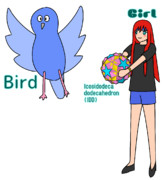 BIG (Bird, Icosidodecadodecahedron, Girl)