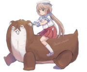 動く ボクカワウソを運転？する御蔵ちゃん