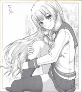 立て膝 ニコニコ静画 イラスト