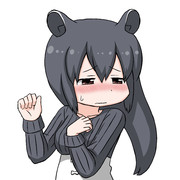 恥ずかしがるマレーバクちゃん