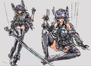 天龍ちゃん お絵かき　ポーズ2種