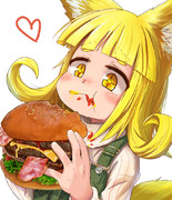 肉々しいバーガーはいい♥