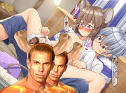 コミッション　ねずみっ娘ちゃんガチムチ甘やかしレスリング。