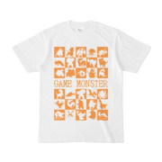 シンプルデザインTシャツ GAME MONSTER(ORANGE)