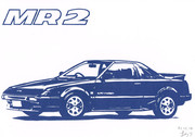 【切り絵】トヨタ MR2 (AW11)