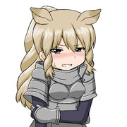 恥ずかしがるシロサイちゃん