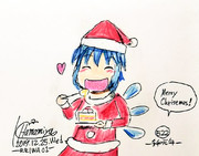 氷のサンタさん大満足