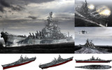 MMD用モブ超弩級戦艦1944(ﾓﾌﾞｵﾜ級ﾓﾌﾞｰﾘ)セット