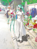 アオザイを着たミクさん