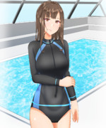 水本ゆかり×長袖競泳水着