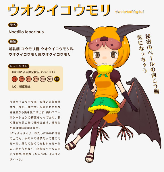 地味すごオリフレs ウオクイコウモリ ニコニコ静画 イラスト