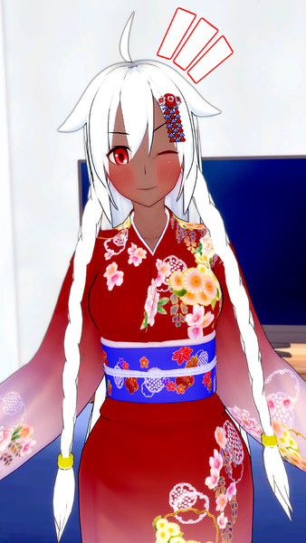 ラクシュミーの着物姿 スイカ さんのイラスト ニコニコ静画 イラスト
