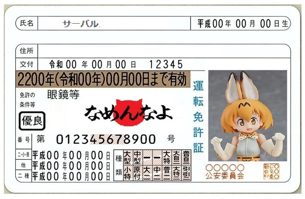偽造運転免許 もすてぃぽんこもすてぃ さんのイラスト ニコニコ静画 イラスト