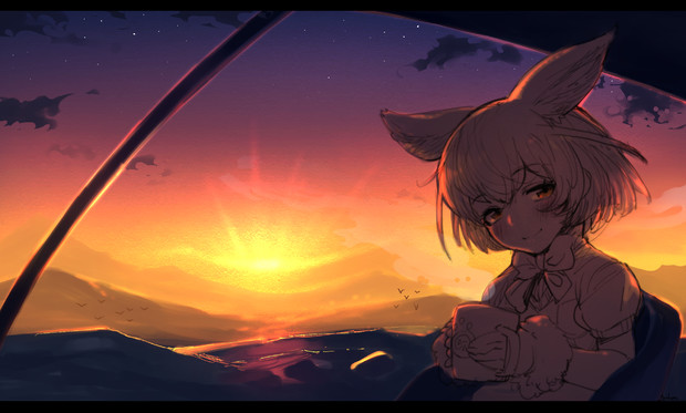 夕焼けにひととき Anchors さんのイラスト ニコニコ静画 イラスト