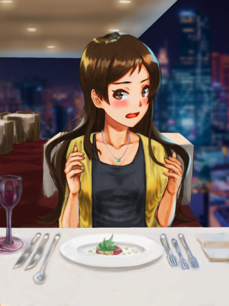 予告なしに高級レストランにつれてって 大原 さんのイラスト ニコニコ静画 イラスト