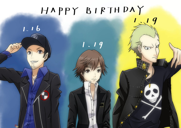 伊織順平 P3 神郷慎 P3t 巽完二 P4 生誕絵 ニコニコ静画 イラスト