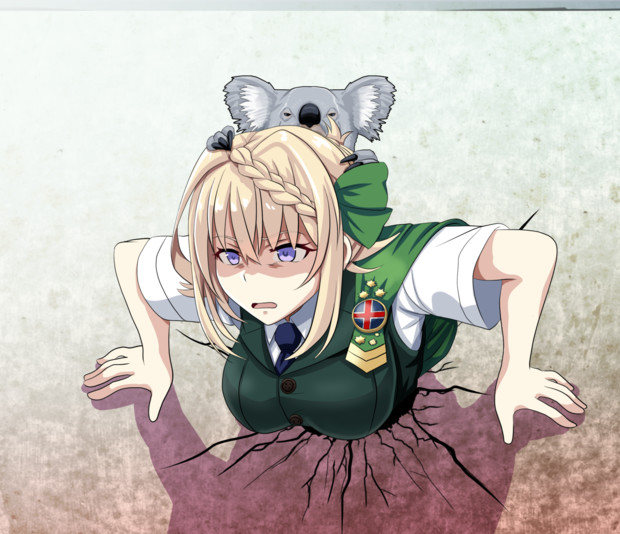 嫌な顔しながら壁にはまるおパースちゃん Tk8 さんのイラスト ニコニコ静画 イラスト