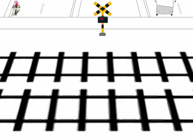 Vol 2 列車方向表示機 高架を走る鉄道と立体交差する地上の道路 かんた62 さんのイラスト ニコニコ静画 イラスト