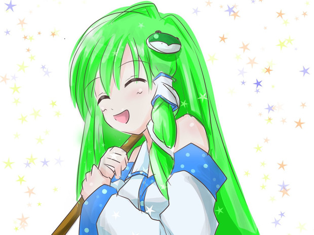 ワンドロ満面の笑み東風谷早苗 白田 忍 さんのイラスト ニコニコ静画 イラスト