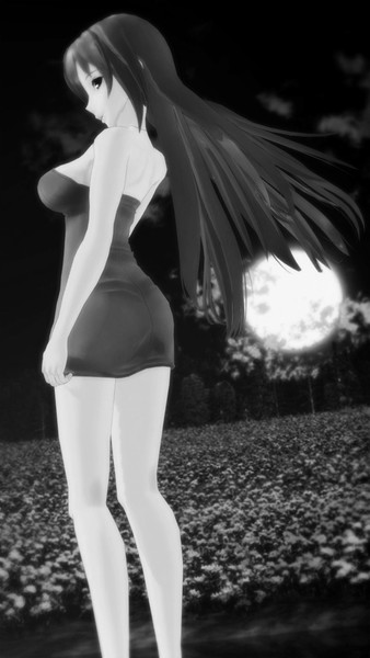 脈絡のないモノクロセクシー玲霞さん124 Mmdモノクロポートレート カトラス リトルジャックp さんのイラスト ニコニコ静画 イラスト