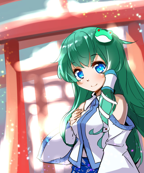 東方ワンドロ１０日目 東風谷早苗 へるにゃー さんのイラスト ニコニコ静画 イラスト