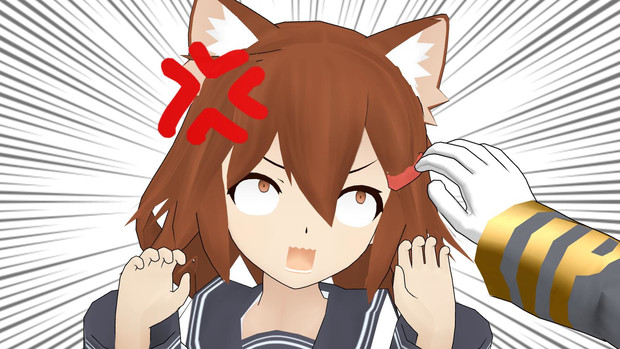 撫でようとする人に対し全力威嚇する雷キャット そらまめ さんのイラスト ニコニコ静画 イラスト