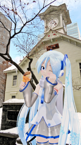 ミクさんと 札幌市時計台 北海道 そうせき さんのイラスト ニコニコ静画 イラスト