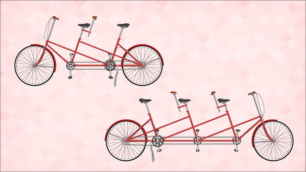 Mmdモデル配布 タンデム自転車 羖羊 さんのイラスト ニコニコ静画 イラスト