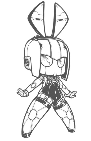 バニーガールの鉛筆画 （手書きイラスト【バニーガール②】B5