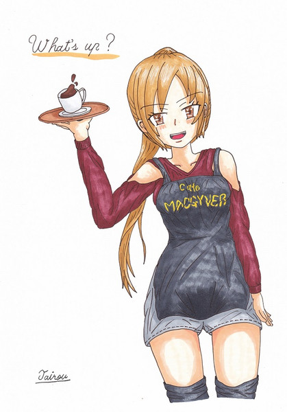 喫茶店に私服エプロンの女の子がいたら あと10年は戦える 大狼 さんのイラスト ニコニコ静画 イラスト