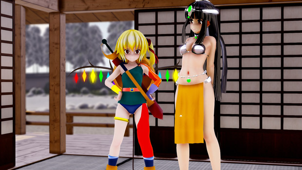 踊り子輝夜ちゃんと勇者フランちゃん てるよm さんのイラスト ニコニコ静画 イラスト