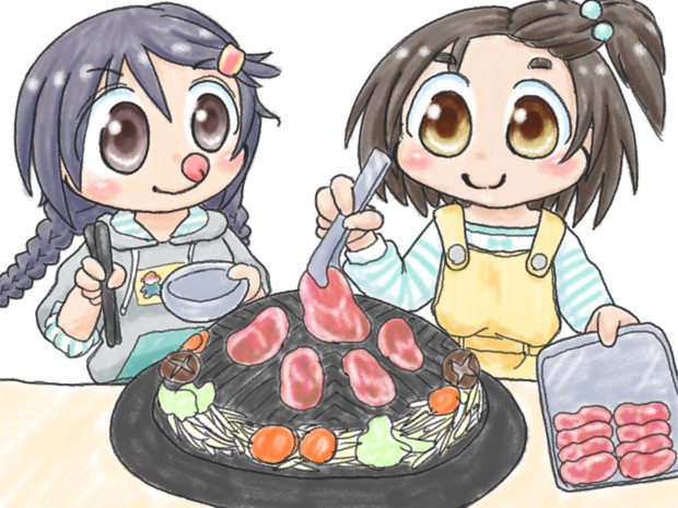 美由紀ちゃんの肉料理 哉井まや さんのイラスト ニコニコ静画 イラスト